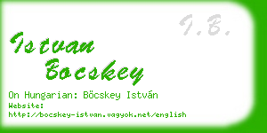 istvan bocskey business card